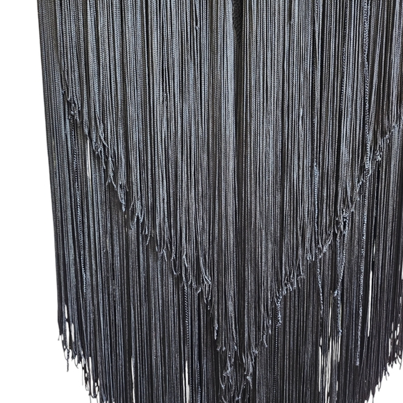 VTG black Flapper fringe dance costume - Picture 9 of 11